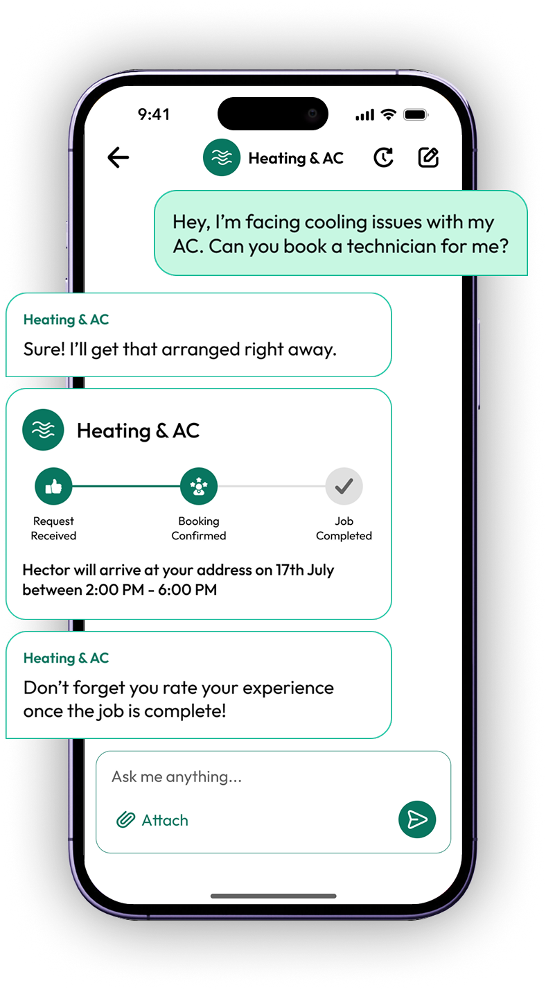 BookMyPro App Screenshot - AI Home Concierge